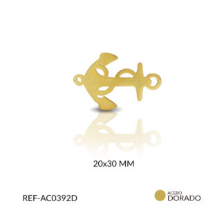 Centro pulsera acero ancla 30x20mm x und