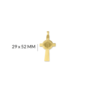 Dije cruz acero señor de los milagros 29x52mm x und