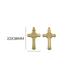 Cruz acero san benito fundida 22x38mm x und