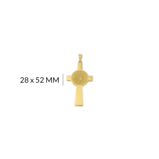 Dije cruz acero virgen Guadalupe grabada 28x52mm x und