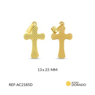 Dije Cruz Acero 13x23mm x Und