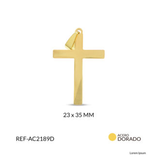 Cruz acero lisa 23x35mm x und
