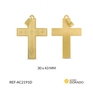 Dije Cruz Acero 30x43mm x Unidad