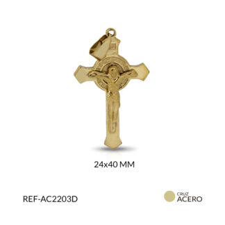 Cruz acero cristo relieve san benito fundido x unid