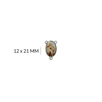 Crucero acero Virgen con resina 12x21mm x und