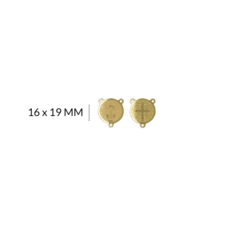 Crucero acero San Benito grabado 16x19mm x und