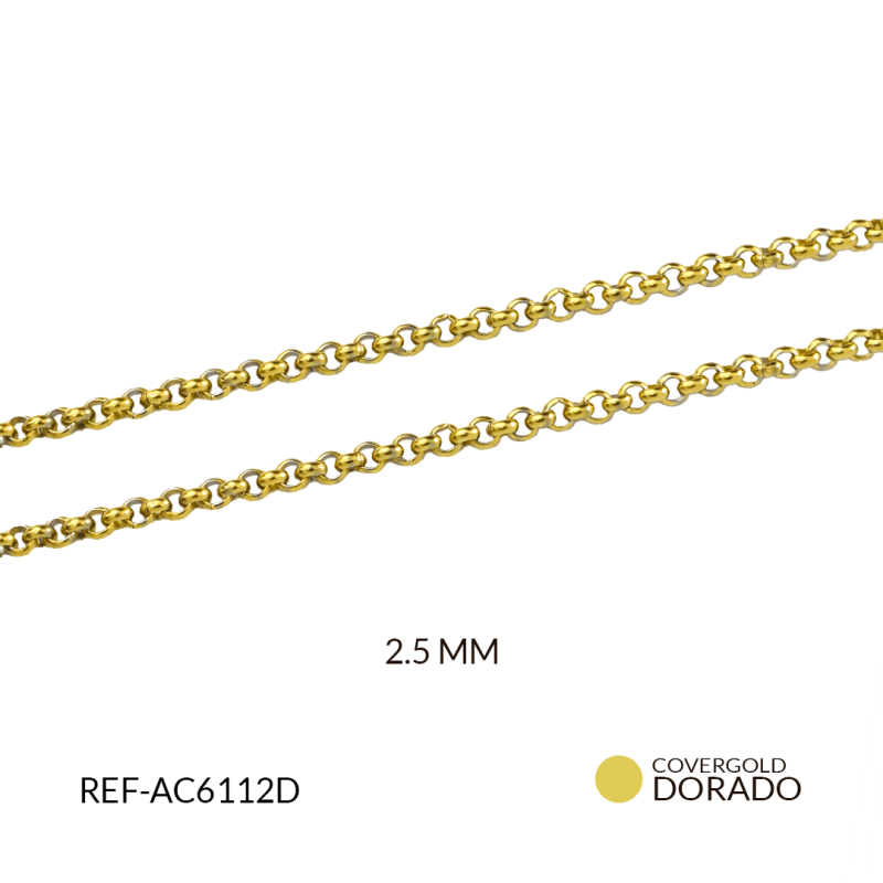 CADENA ACERO ARGOLLA PLANA 2.5 MM / x metro / REF-AC6112D