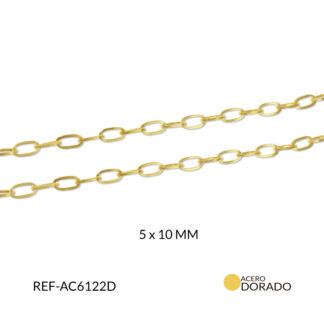 Cadena acero eslabón alargado 5x10mm x metro