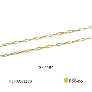 Cadena acero ovalada 3x7mm x metro