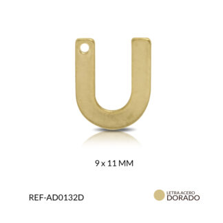 Dije acero letra "U" x unid