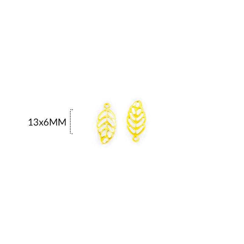 DIJE EN ACERO HOJA MINI/ paquete x 6 und / REF-AD0154D
