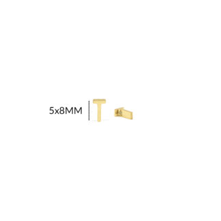 Dije en acero letra T 5x8mm x und
