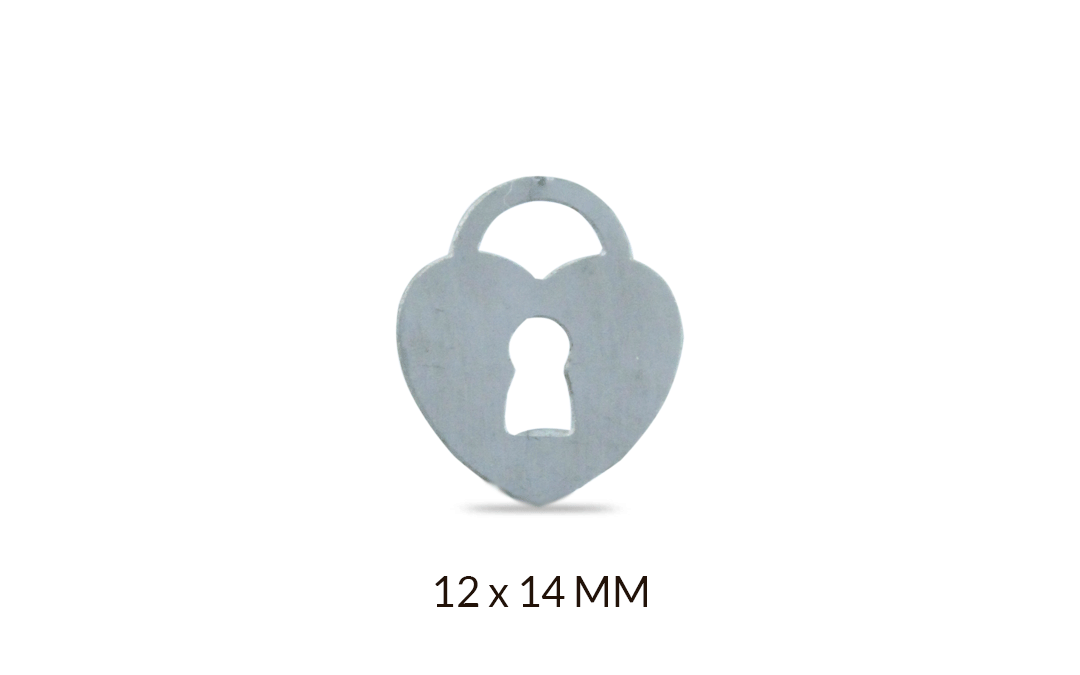 DIJE ACERO CORAZON CANDADO / x und / REF-AD0271N