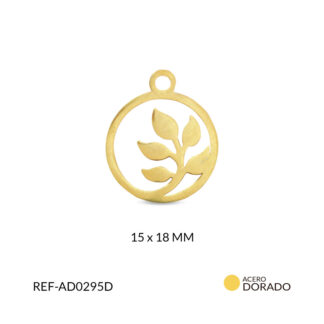 Dije Acero Silueta Rama 15x18mm x und