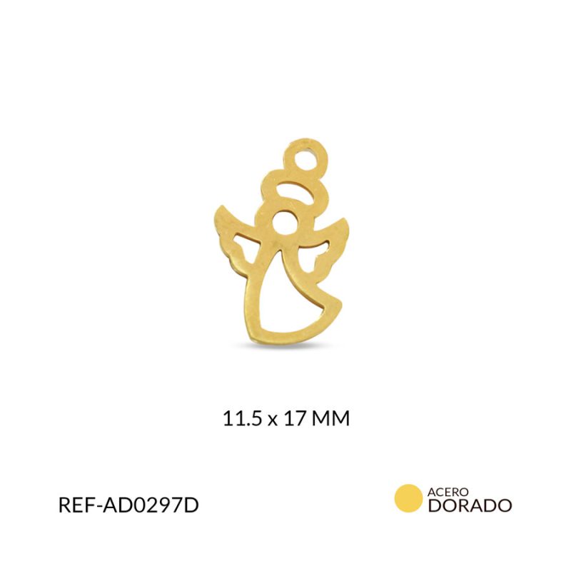 DIJE ACERO SILUETA ANGEL 11.5X17 MM / x UND / Ref-AD0297D