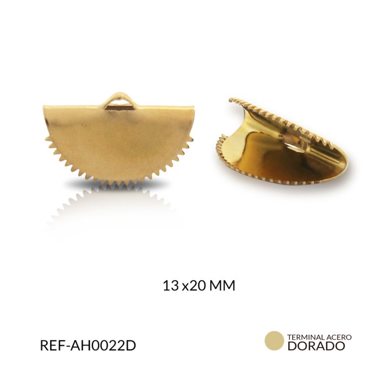 Herraje acero abanico 13x20mm / paquete x par / Ref-AH0022D