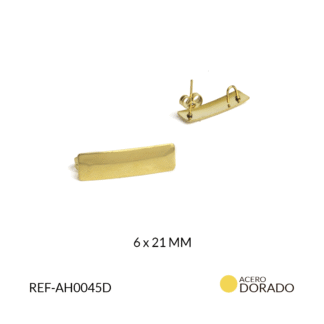 Herraje Acero Rectángulo 6x21mm xPar