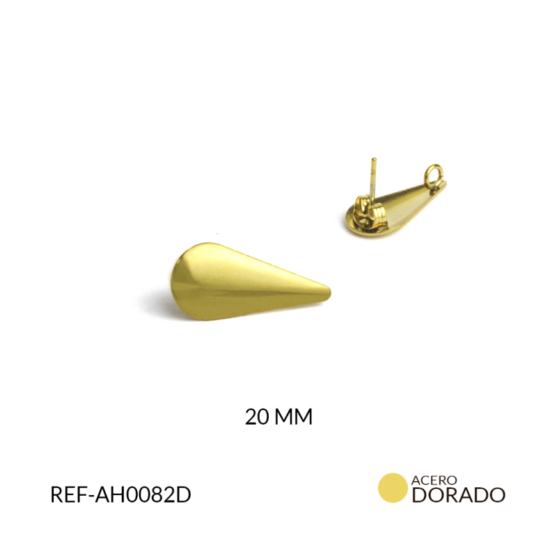 Herraje acero para aretes 20mm x par