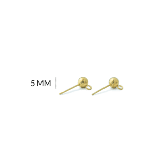 Herraje acero balin+argolla 5mm x par