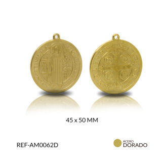 Medalla acero san benito fundido 45x50mm x und