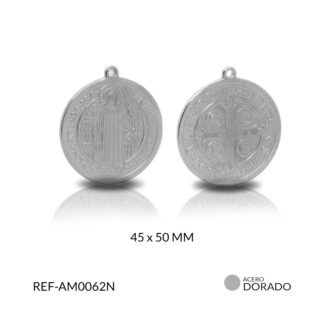 Medalla acero san benito fundido 45x50mm x unidad