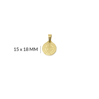 Medalla acero san benito 15X18mm x und
