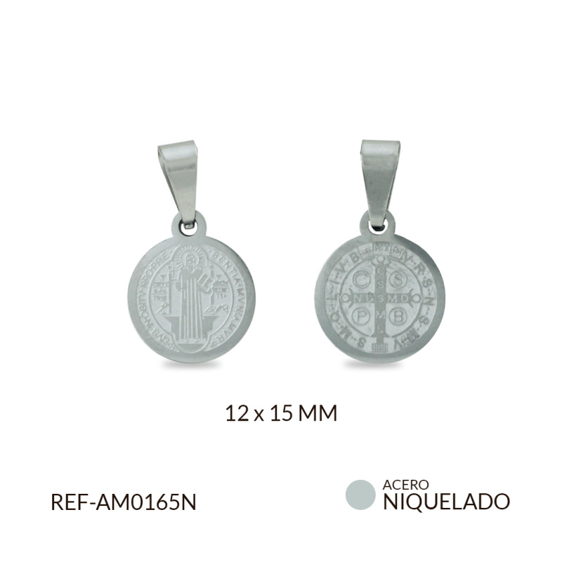 MEDALLA SAN BENITO ACERO / x UND / REF-AM0165N