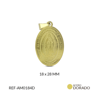 Medalla Acero V de guadalupe 18x28mm x und