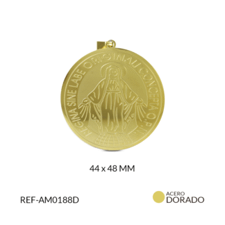 Medalla Acero Milagrosa 44x48mm x Und