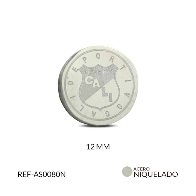 SEPARADOR ACERO ESCUDO DEPORTIVO CALI 12MM / x UND / Ref-AS0080N