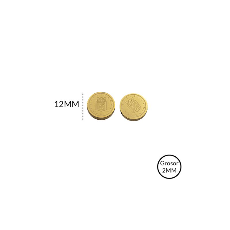 SEPARADOR ACERO ESCUDO ATLETICO NACIONAL 12MM / color dorado / POR UNIDAD / REF-AS0082D / REF-AS0082D
