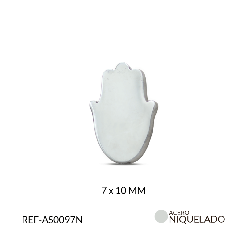 SEPARADOR ACERO NIQUELADO MANO LISA MINI/ X UND/ 7x10MM / REF-AS0097N