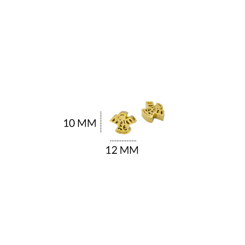 SEPARADOR EN ACERO ANGEL 10 X 12MM / color dorado / X UNIDAD / REF-AS0160D / REF-AS0160D