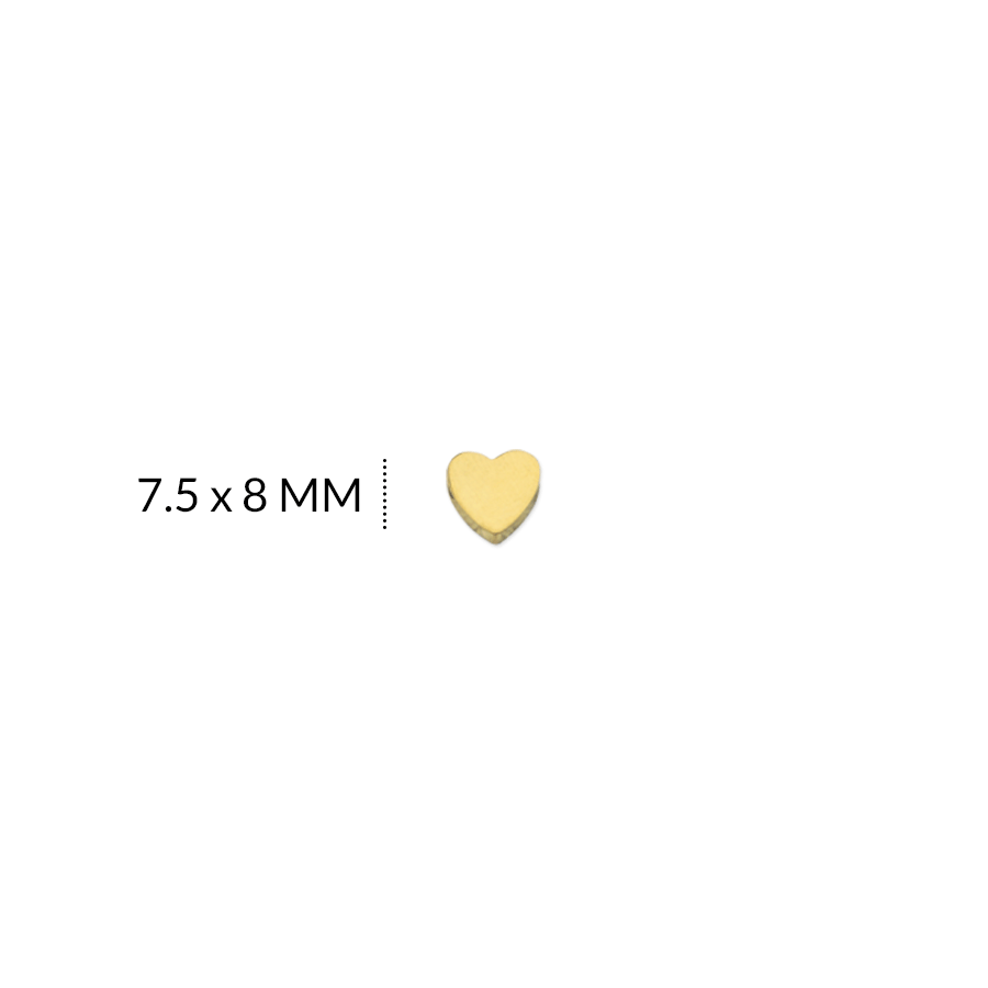 Separador acero corazón liso 7.5x8mm x und