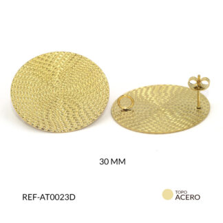 Herraje para arete en acero redondo x par