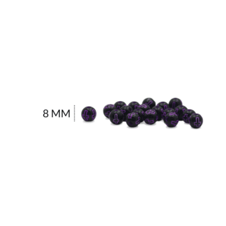 Separador acrílico redondo cruz morada 8mm paquete x20 gramos