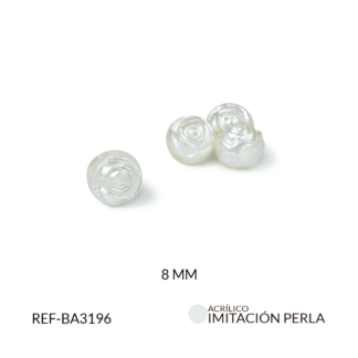 Separador acrílico rosa imitación perla 8mm paquete x 20 gramos