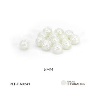 Separador acrílico rosa imitación perla 6mm paquete x20 gramos