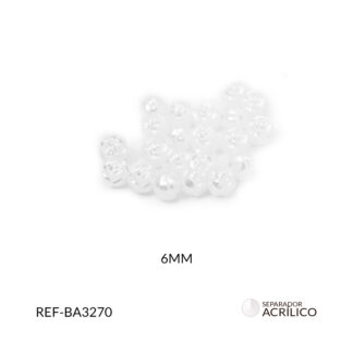 Separador acrílico rosa blanca 6 mm paquete x 20 gramos
