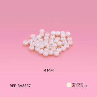 Separador acrílico imitación perla beige 4mm x10 gramos