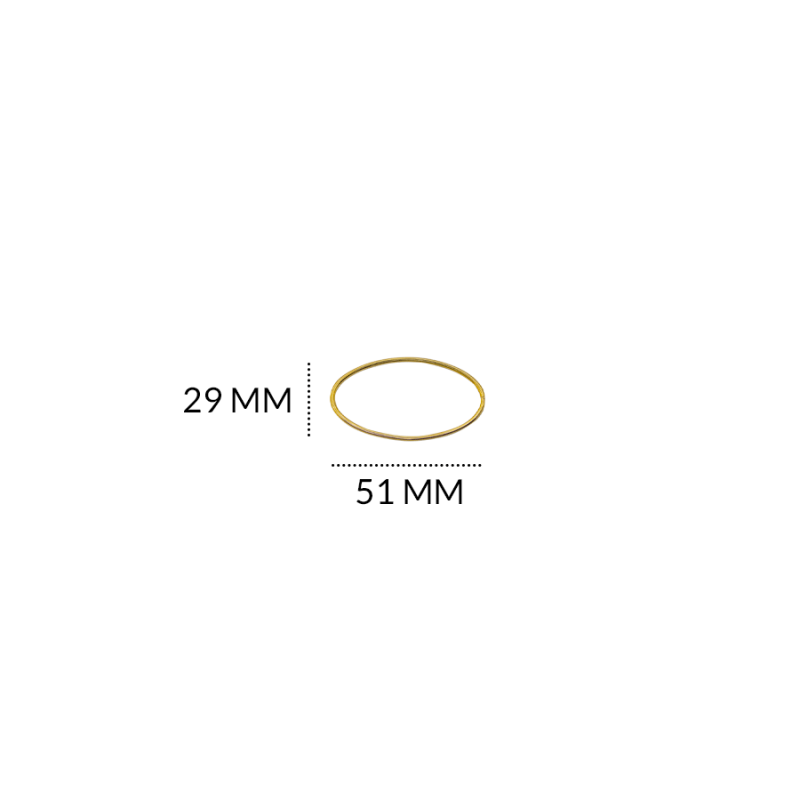 HERRAJE EN BRONCE OVALO 29 X 51MM / color dorado / x unidad / REF-BH0072Dovalado
