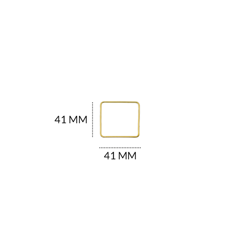HERRAJE EN BRONCE CUADRADO 41 X 41MM / color dorado / x unidad / REF-BH0072Dcuadrado