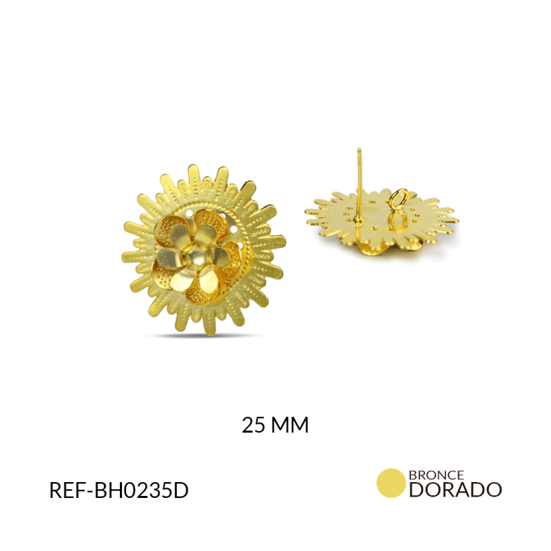 HERRAJE BRONCE SOL+ FLOR 25MM / X PAR / REF-BH0235D