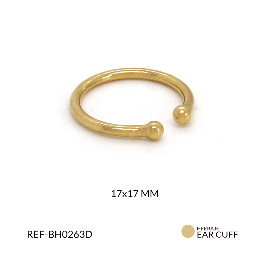 Herraje bronce earcuff 17x17mm x und