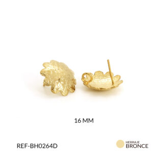 Herraje bronce para arete flor 16mm / x par / Ref-BH0264D