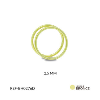 Herraje bronce para arete circulo 2.5 mm / x par / Ref-BH0276D / Ref-BH0276D