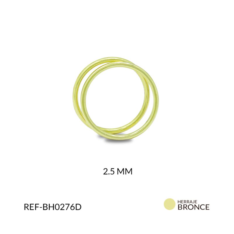 Herraje bronce para arete circulo 2.5 mm / x par / Ref-BH0276D / Ref-BH0276D