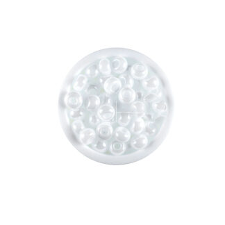 Mostacilla checa blanco perlado #10 paquete x25 gramos