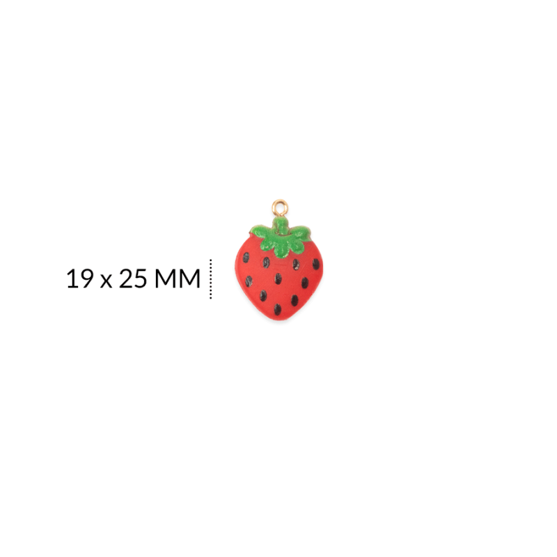 DIJE GOMA FRUTA FRESA 19 X 25 MM / X UNIDAD / REF-FD001 / REF-FD001F