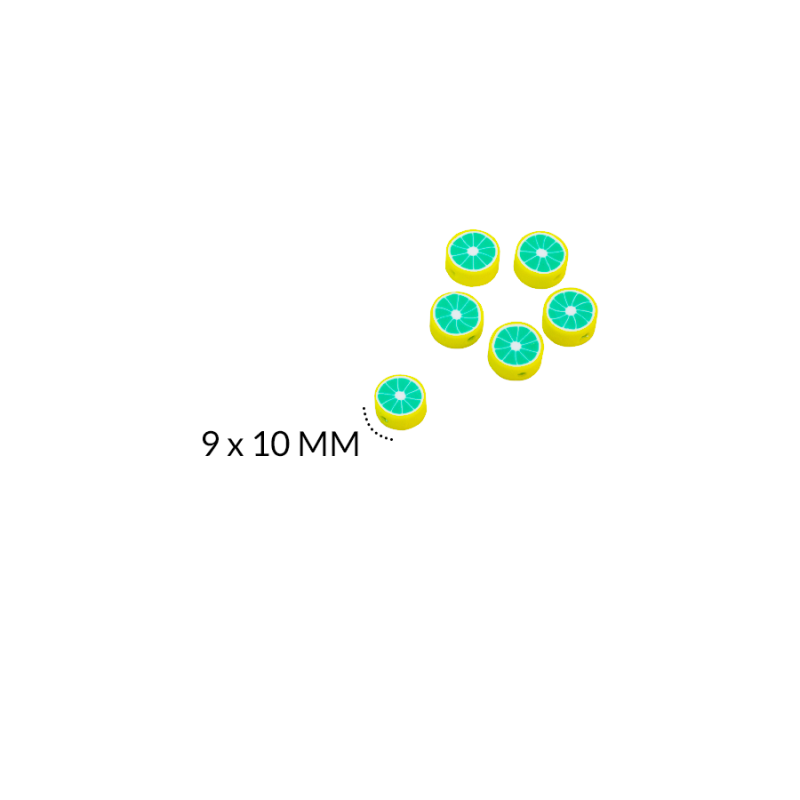 SEPARADOR FIMO LIMON 9 X 10MM / paquete por 12 unidades / Ref-fs005